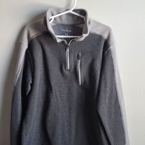 L.L. Bean Boys Two-Tone Gray Zip-Up Sweater